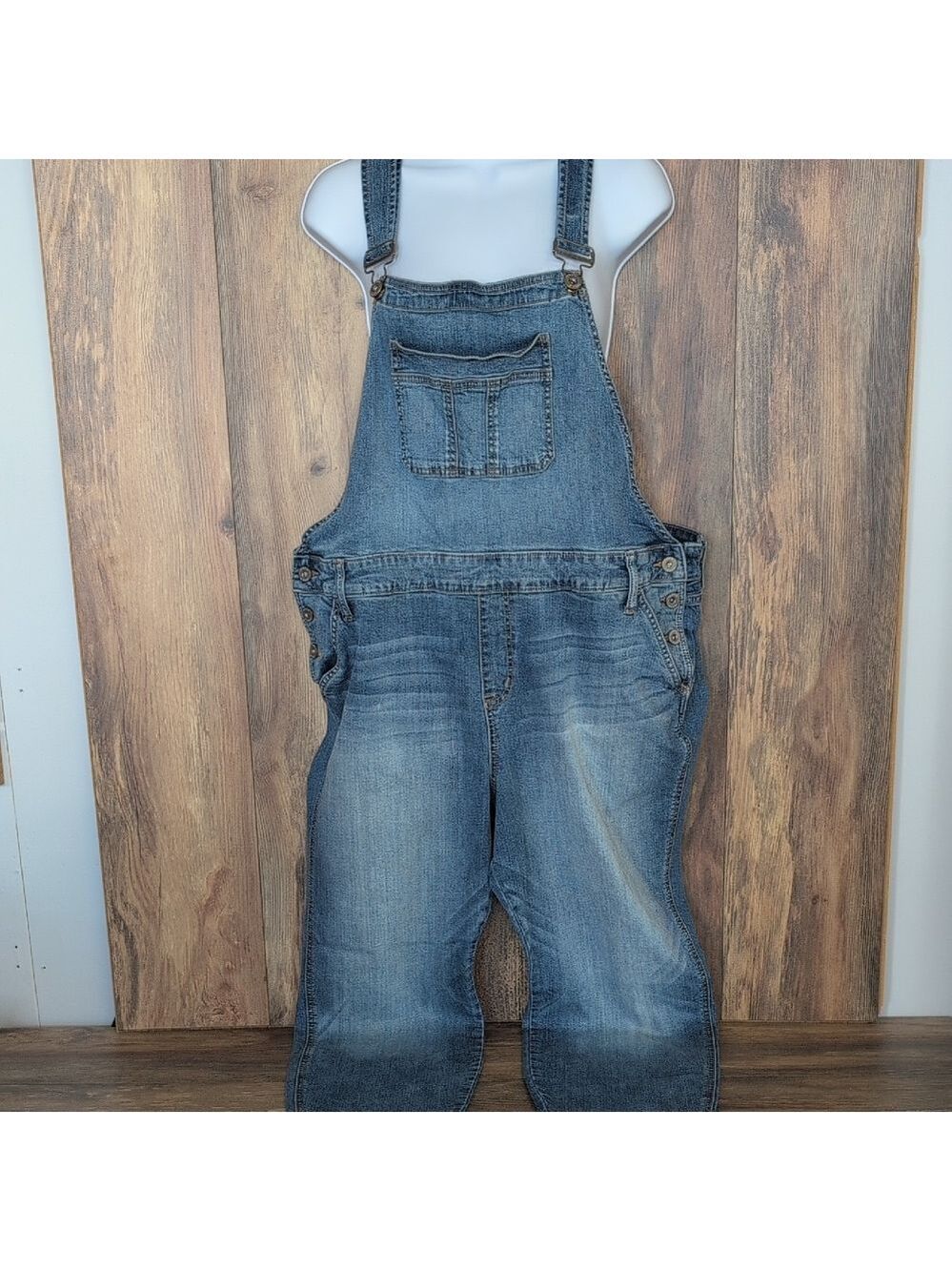Torrid Classic Blue Women's Denim Jeans Overalls 20 C212 - Picture 2 of 10